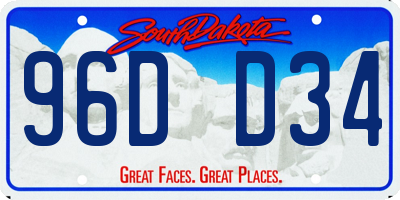 SD license plate 96DD34