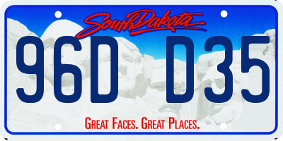 SD license plate 96DD35