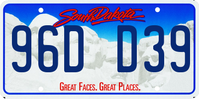 SD license plate 96DD39