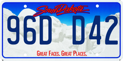 SD license plate 96DD42