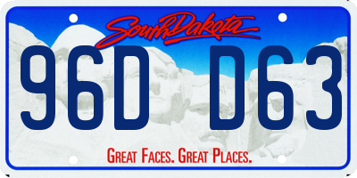 SD license plate 96DD63