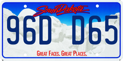 SD license plate 96DD65