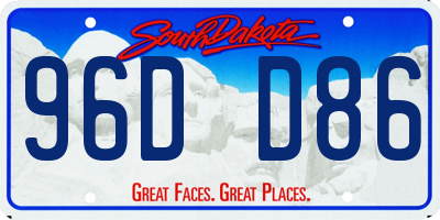 SD license plate 96DD86