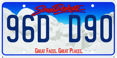 SD license plate 96DD90