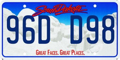 SD license plate 96DD98