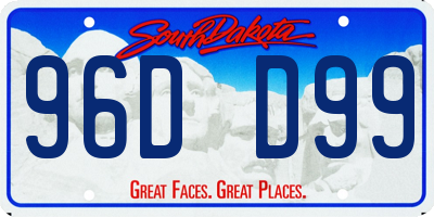 SD license plate 96DD99
