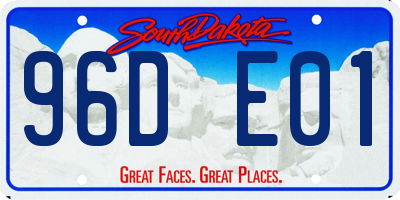 SD license plate 96DE01