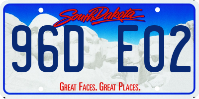 SD license plate 96DE02
