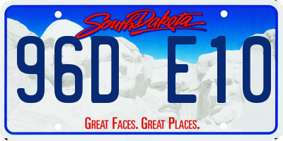 SD license plate 96DE10