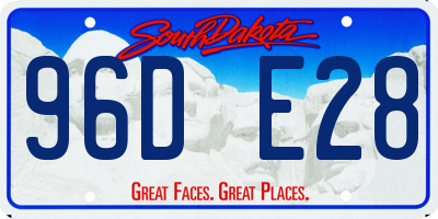 SD license plate 96DE28
