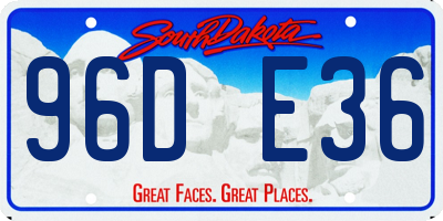 SD license plate 96DE36