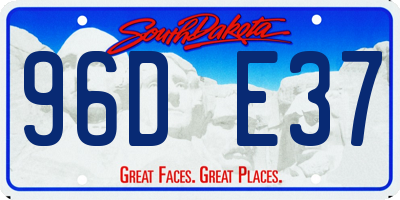 SD license plate 96DE37