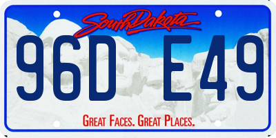 SD license plate 96DE49