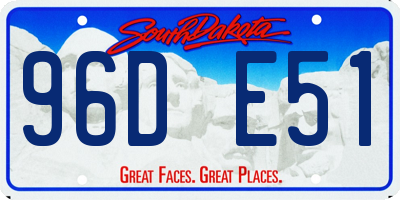 SD license plate 96DE51