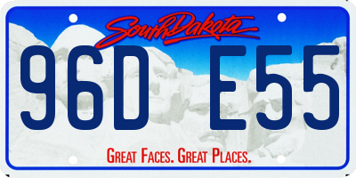 SD license plate 96DE55