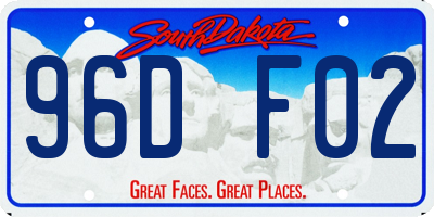 SD license plate 96DF02