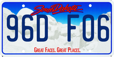 SD license plate 96DF06