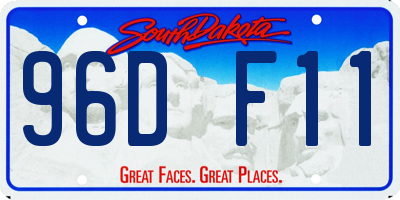 SD license plate 96DF11