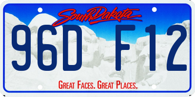 SD license plate 96DF12
