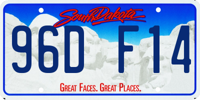 SD license plate 96DF14
