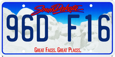 SD license plate 96DF16