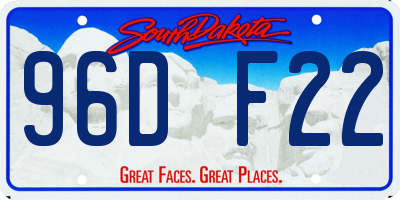 SD license plate 96DF22