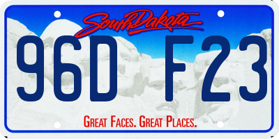 SD license plate 96DF23