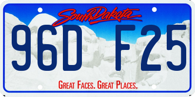 SD license plate 96DF25