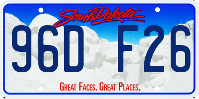 SD license plate 96DF26