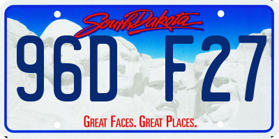 SD license plate 96DF27