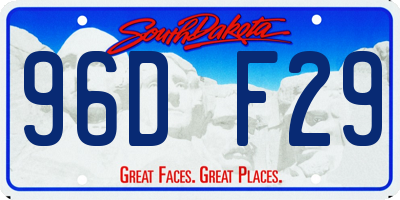 SD license plate 96DF29