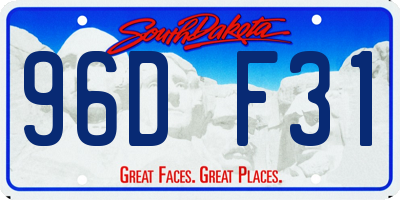 SD license plate 96DF31