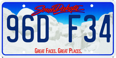 SD license plate 96DF34
