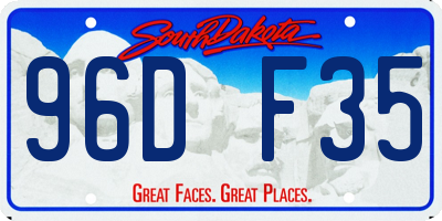 SD license plate 96DF35