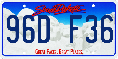 SD license plate 96DF36