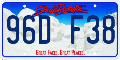 SD license plate 96DF38