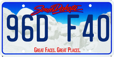 SD license plate 96DF40