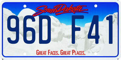 SD license plate 96DF41