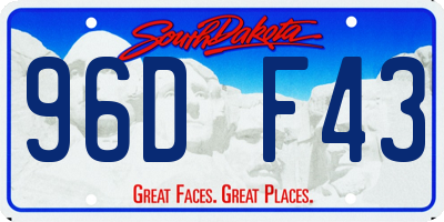 SD license plate 96DF43