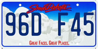 SD license plate 96DF45