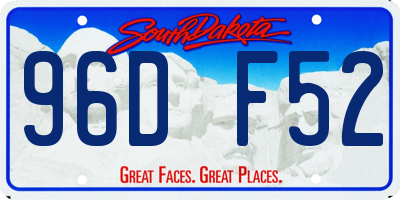 SD license plate 96DF52