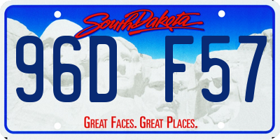 SD license plate 96DF57