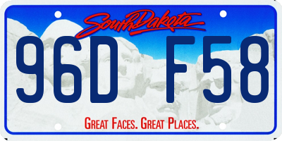 SD license plate 96DF58