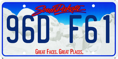SD license plate 96DF61
