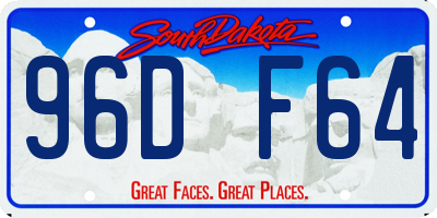 SD license plate 96DF64