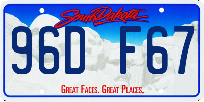 SD license plate 96DF67