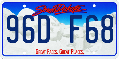 SD license plate 96DF68