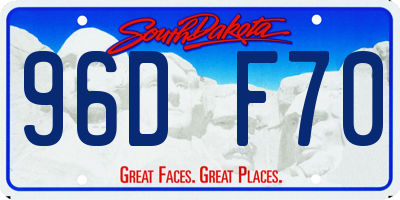 SD license plate 96DF70