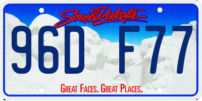 SD license plate 96DF77