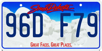 SD license plate 96DF79